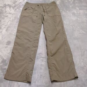 The North Face Size 8 Horizon Tempest Pants Nylon Ripstop Roll Up Drab‎ Brown